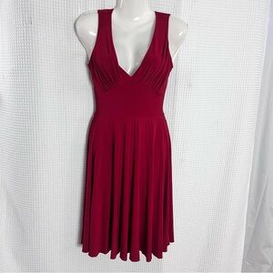 Body Central Deep Red Midi Dress size medium